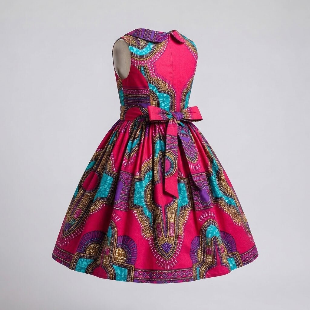 Girls' Ankara Party Dress